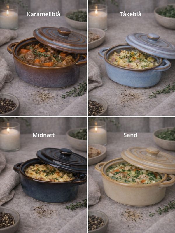 Ildfast form med lokk - Liten, Oval