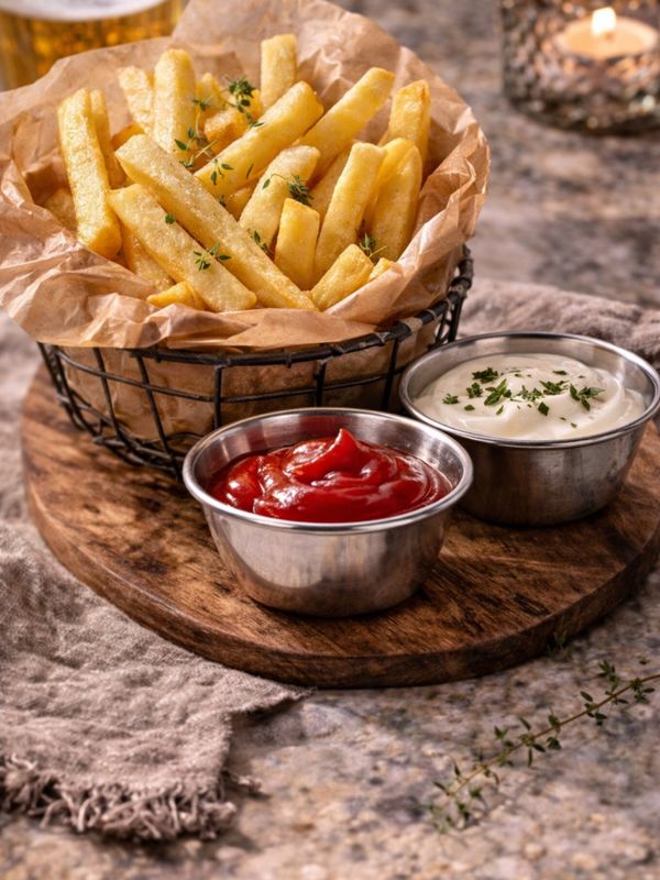 Dippskåler i stål - sett med 4 stk